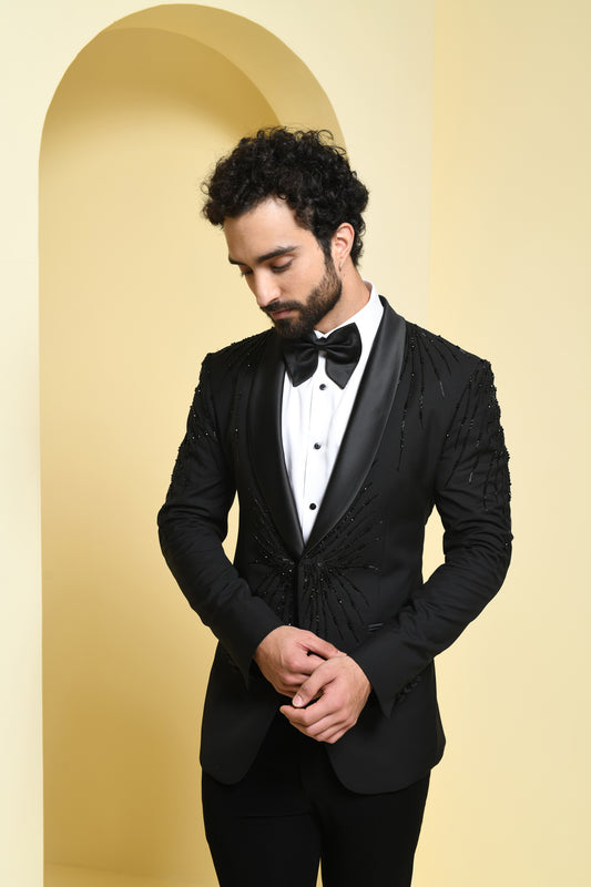 Modern Fit Tuxedo with Shawl Collar and fine details